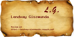 Lendvay Giszmunda névjegykártya